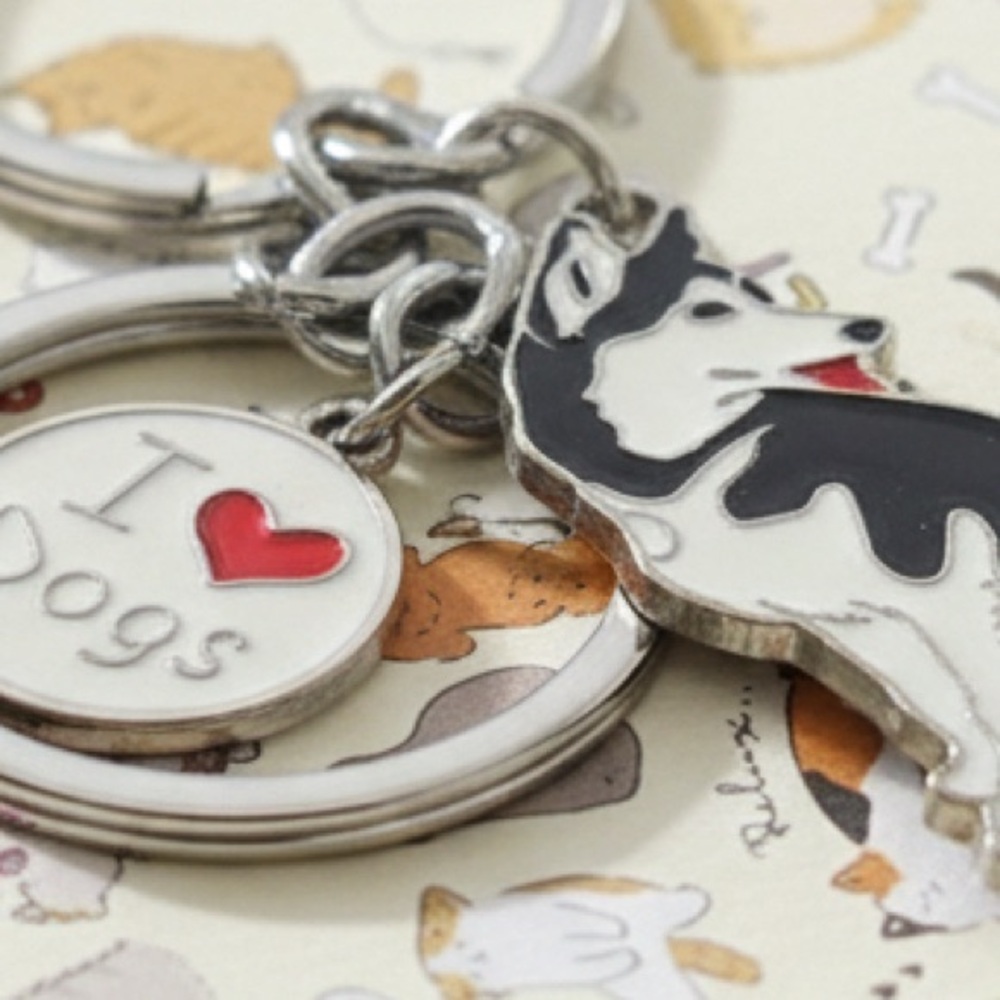 61# Siberian Husky Lovely Dog Keychain - Picture 7 of 7